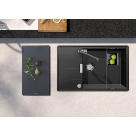 Kuchyňský dřez Schock Tia D-100LS Stone + sada misek, horní montáž