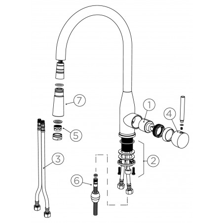 Kuchyňská baterie Schock Kavus.120 White Gold