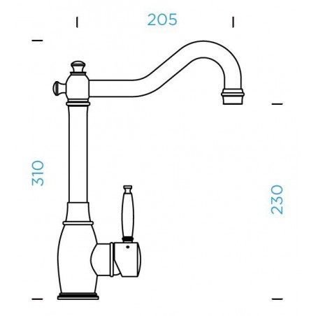 Kuchyňská baterie Schock Resi White Gold